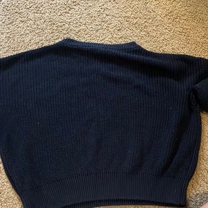 blue zara cotton sweater